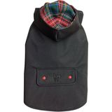 Softshell Waterproof Siyah Kapüşonlu Köpek Montu