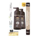 Softto Plus 2 Adet Brown Hair Koyu Kahverengi Anında Etkili Boya Şampuan 350 ml