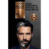 Softto Plus Erkek Saç ve Sakal Boyası Siyah 10 Dakika Etkili Amonyaksız Doğal Görünüm Beyaz Kapama