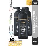 Softto Plus Saç Siyahlaştırıcı Beyaz Saçlar Için Anında Etkili Şampuan (3 Adetx350 ml)