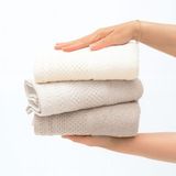 Softure 3’lü El Yüz ve saç Havlusu, Günlük Kullanım, 50x90 cm, Yumuşak, Dayanıklı, Hızlı Kuruyan, Ev Banyosu, Otel, Spa, Salon, Yoga, Seyahat için kullanıma uygun (Bej Set)