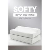 Softy Boyun Destekli Ortopedik Visko Boyun Fıtığı Yastığı Beyaz