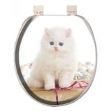 Softy Classic Desenli Yumuşak Klozet Kapağı Beyaz 96