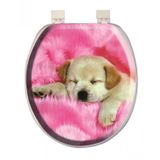 Softy Classic Desenli Yumusak Klozet Kapagi Pembe
