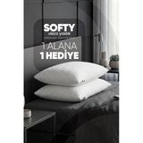 Softy Ortopedik Visco Yastık 2'Li Set - Boyun Destekli Yıkanabilir Kılıf 60X40 Cm