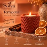 Sofya Home Studio Dekoratif El Yapımı Kokulu Mum – Özel Tasarım Mumluk - Turuncu