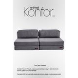 Sofya İkili Koltuk Düz Kol| Oyun Koltuğu | Sünger Koltuk | Sinema Koltuğu. 90x190 CM (Antrasit)