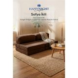 Sofya İkili Koltuk Düz Kol| Oyun Koltuğu | Sünger Koltuk | Sinema Koltuğu. 90x190 CM (Bej)