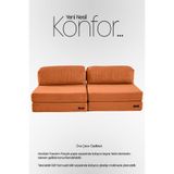 Sofya İkili Koltuk Düz Kol| Oyun Koltuğu | Sünger Koltuk | Sinema Koltuğu. 90x190 CM (Kiremit)