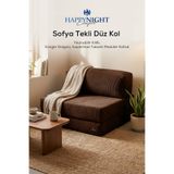 Sofya Tekli Koltuk Düz Kol | Oyun Koltuğu | Sünger Koltuk | Sinema Koltuğu. 90x90 CM (Bej)