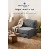 Sofya Tekli Koltuk Düz Kol | Oyun Koltuğu | Sünger Koltuk | Sinema Koltuğu. 90x90 CM (Gri)