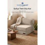 Sofya Tekli Koltuk Düz Kol | Oyun Koltuğu | Sünger Koltuk | Sinema Koltuğu. 90x90 CM (Krem)