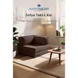 Sofya Tekli Koltuk L Kol | Oyun Koltuğu | Sünger Koltuk | Sinema Koltuğu. 90x90 CM (Kahverengi)