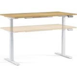 SOGA Spaces Regula Desk 3P - Elektrikli Yükseklik Ayarlı Çalışma Masası (Siyah Ayak, Meşe Tabla - 200 x 80) - 200x80 - Siyah - Meşe
