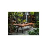 SOGAWOOD Doğal Masif Ceviz Ahşap Yemek Masası 170x80