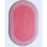 Sogex Banyo Paspası Deri Taban Kaydırmaz Banyo Paspası (60 * 40) (Pembe)