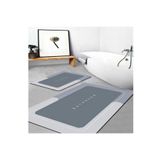 sogex Banyo Paspası Süper Su Emici Kaymaz Tabanlı Banyo Paspası Diatomit Paspas Süperemici (58X38CM)(GRİ)