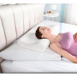 Sogex Ortopedik Boyun Yastığı Için Yastık Visco Boyun Yastığı Boyun Fıtığı Için Yastık Boyun Yastığı - 33 x 50 cm - Beyaz