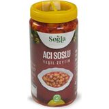 Soğla Bereketli Topraklar Doğal Acı Biber Soslu ve Dolgulu Yeşil Zeytin 500 gr - 500 gr