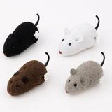 SOGUD 4'lü Set Kurmalı Kedi Oyuncağı – Hareketli Fare Şeklinde Peluş Kedi Fare Oyuncağı – Pilsiz Kurmalı Mekanizma, Etkileşimli Av Oyunu – Ev İçi Egzersiz, Oynama ve Zihinsel Uyarılma İçin