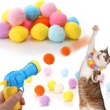 SOGUD İnteraktif Kedi Oyun Tabancası – Renkli Peluş Toplu Kedi Oyuncak Tabancası – Eğlenceli Kedi Aktivite Oyuncağı, Koşu ve Zıplama İçin Enerji Atma Oyuncağı – Yumuşak Güvenli Peluş Toplar Dahil