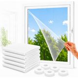 Sogud Kayra 5'li Set Pencere Sinekliği 130X150 cm - Yapışkanlı Cırtlı Sineklik Tülü - Yıkan