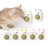 SOGUD Kedi Nanesi Oyuncağı 2 Adet - Duvara Yapışan 360° Dönen Catnip Topu - Kapaklı Kedi Otu Yalama Topu - Sevimli Hayvan Tasarımlı İnteraktif Kedi Oyuncağı - STOK DURUMUNA GÖRE RENK GÖNDERİLİR