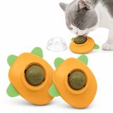 SOGUD Kedi Nanesi Oyuncağı - Kedi Otu İçeren 360° Dönen Catnip Topu - Duvara Yapışan Yalama ve Isırma Oyuncağı - Şeffaf Kapaklı Avokado Tasarım - Ev Kedileri İçin Aktivite Ürünü (2 Adet)