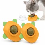 SOGUD Kedi Nanesi Oyuncağı - Kedi Otu İçeren 360° Dönen Catnip Topu - Duvara Yapışan Yalama ve Isırma Oyuncağı - Şeffaf Kapaklı Avokado Tasarım - Ev Kedileri İçin Aktivite Ürünü (2 Adet)