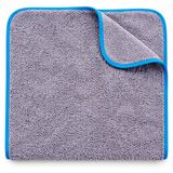 SOGUD Mikrofiber Oto Kurulama Bezi 50x70 cm – 300 GSM Süper Emici Araç Kurulama Havlusu, İz Bırakmaz & Çizmez, Tek Silmede Kurutma, Profesyonel Oto Temizlik Bezi - Mavi Kenarlı