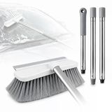 Sogud Viscomop Oto Yıkama Fırçası - Cam Çekli Araç Temizlik Seti, 3 Parçalı Metal Sap, Yumuşak Kıllı Çekçek, Araba, Karavan, Tekne, Cam Ve Zemin Temizleme Aparatı Vitrin