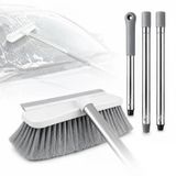 Sogud Viscomop Oto Yıkama Fırçası - Cam Çekli Araç Temizlik Seti, 3 Parçalı Metal Sap, Yumuşak Kıllı Çekçek, Araba, Karavan, Tekne, Cam Ve Zemin Temizleme Aparatı | Yıkama Seti