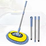 Sogud Viscomop Oto Yıkama Mopu - 3 Parçalı Metal Saplı Mikrofiber Araç Temizleme Aparatı, Şönil Mop Başlıklı Araba Yıkama Fırçası, Çiz