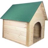 Soğuğa ve Suya Dayanıklı Büyük Yeşil Ahşap Köpek Kulübesi, Dayanıklı ve Şık Tasarım - Seçenek 1