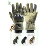 Soguk Hava Motosiklet Eldiven Haki Yesil Kislik Ici Tuylu Bilekli Korumali Taktik Askeri Airsoft