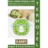 Soğuk Sıcak Kompres Termojel Sakinleştiren Ağrı Şişkinlik Azaltan Salatalık Desen Yüz Maskesi 2 Adet