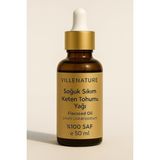 Soğuk Sıkım Keten Tohumu Yağı, Cilt ve Saç Bakımı, %100 Saf ve Doğal, Nemlendirici ve Besleyici, 50 ml