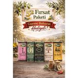 Soğuk Sıkım Naturel Zeytinyağı Tadım Paketi ( 5x1 Lt Teneke)-Gurme Baharat Hediye - 5 lt