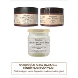 Soğuk Sıkım Shea Butter, Kakao ve Hindistan Cevizi Yağı (%100 Doğal & Saf) - 250 ml