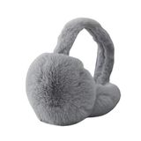 Soğuktan Koruyucu Soft Peluş Kışlık Katlanabilir Kulaklık Kulak Koruyucu (Gri)