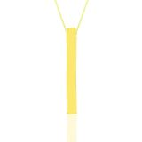 Söğütlü SGTL11139 Silver Gümüş Altın Yaldızlı 70 Cm Zincirli Çubuk Kolye