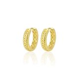 Söğütlü Silver 925 Ayar Gümüş küpe Üzeri Altın Kaplama Başak Modeli Halka Küpe SGTL13194GOLD