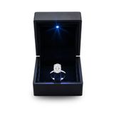 Söğütlü Silver 925 Ayar Gümüş Yüzük Işıklı Kutuda Pırlanta Işıltılı Oval Kesim Zirkon Taşlı Kadın Tektaş Yüzük