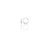 Söğütlü Silver Gümüş 12 mm Mini Beyaz Taşlı Halka Küpe