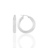 Söğütlü Silver Gümüş 5 mm kalınlığında 29 mm büyüklüğünde kalın gümüş halka küpe SGTL10937RODAJ