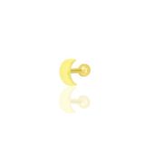 Söğütlü Silver Gümüş altın yaldızlı hilal modeli Tragus helix Piercing küpe [barcode]