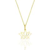 Söğütlü Silver Gümüş altın yaldızlı sonsuz yaşamın simgesi lotus çiçeği kolye