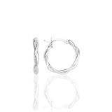 Söğütlü Silver Gümüş gümüş çift burgulu halka küpe [barcode]