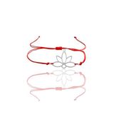 Söğütlü Silver Gümüş lotus yaşam çiçeği kırmızı ipli bileklik [barcode]