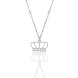 Söğütlü Silver Gümüş rodyumlu taç kolye [barcode]